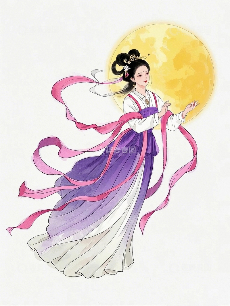 高清大图下载【趣麦麦图】中秋节嫦娥人物32