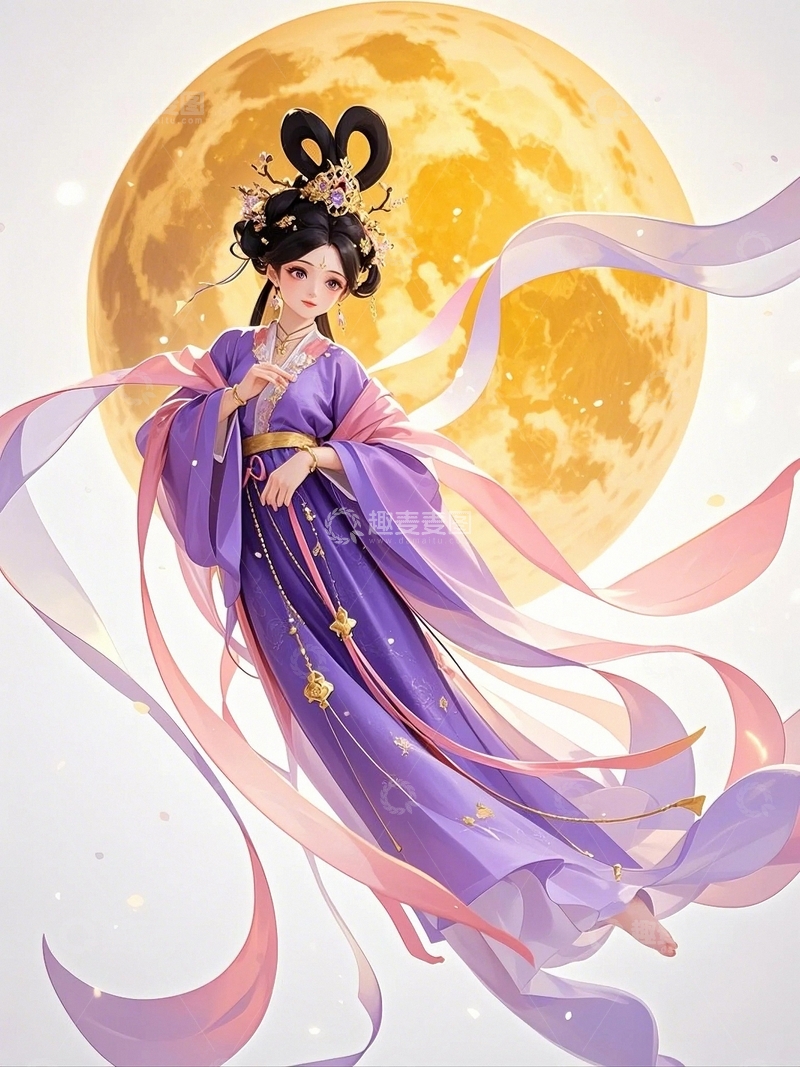 高清大图下载【趣麦麦图】中秋节嫦娥人物36