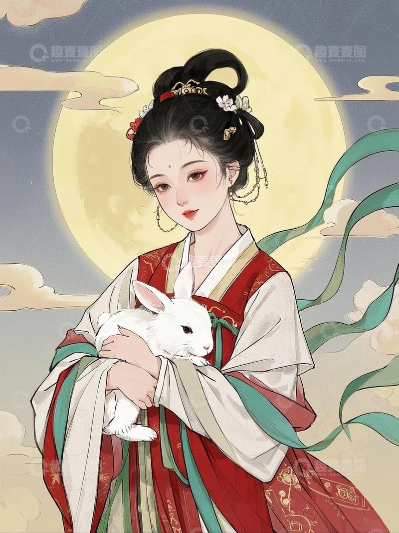 高清大图下载【趣麦麦图】中秋节嫦娥人物31