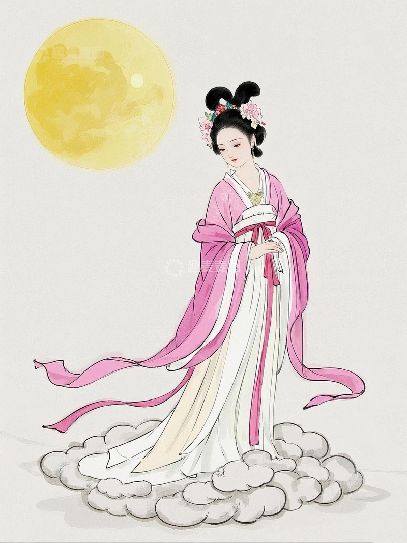 高清大图下载【趣麦麦图】中秋节嫦娥人物29