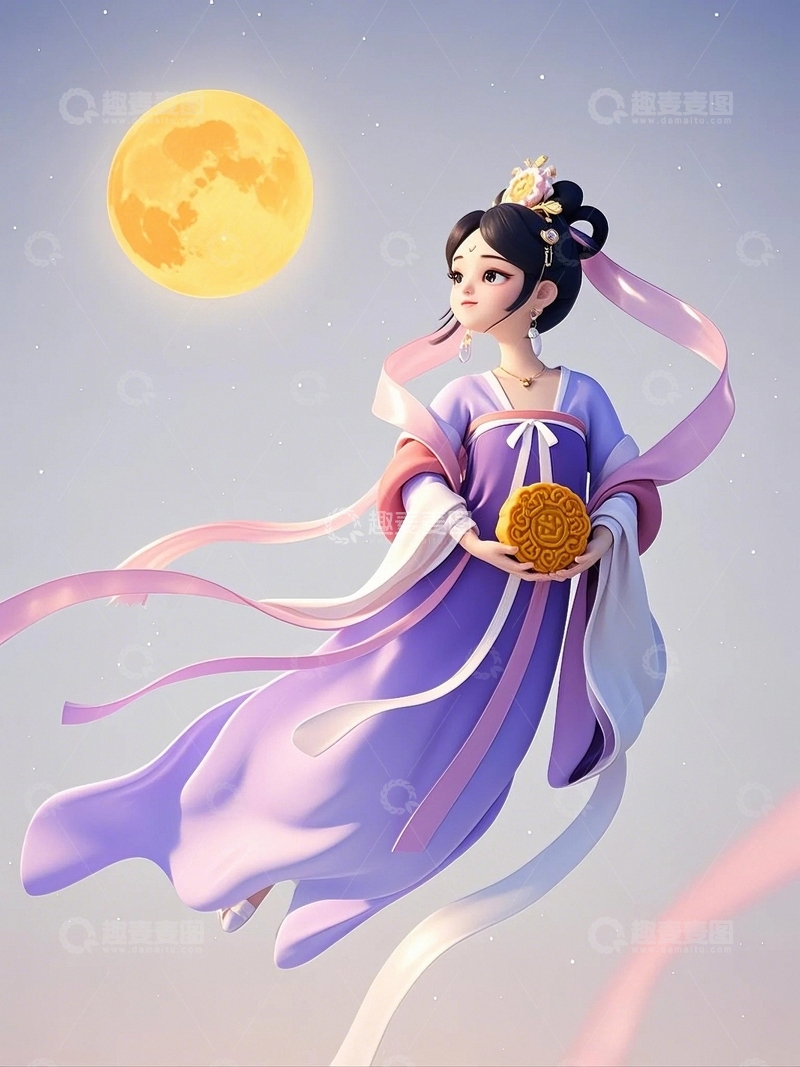 高清大图下载【趣麦麦图】中秋节嫦娥人物38