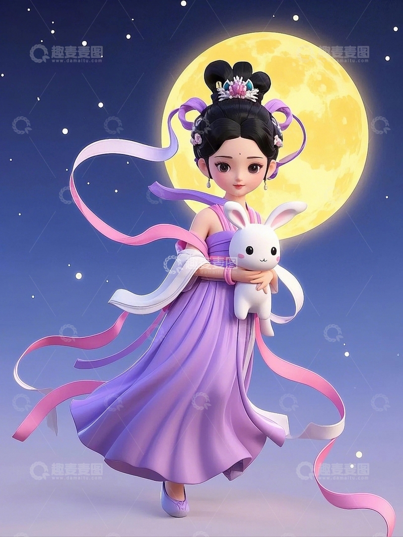 高清大图下载【趣麦麦图】中秋节嫦娥人物39