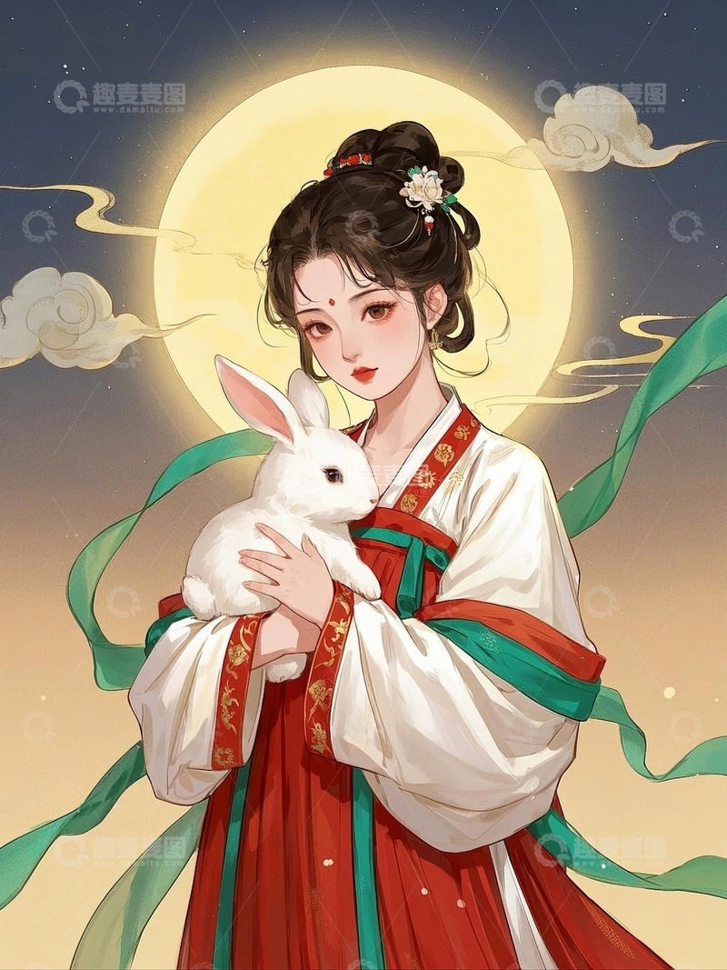 高清大图下载【趣麦麦图】中秋节嫦娥人物34