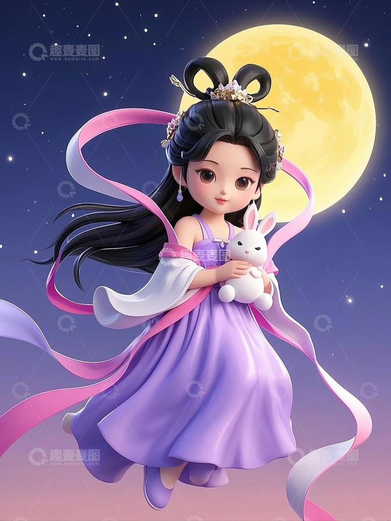 高清大图下载【趣麦麦图】中秋节嫦娥人物41