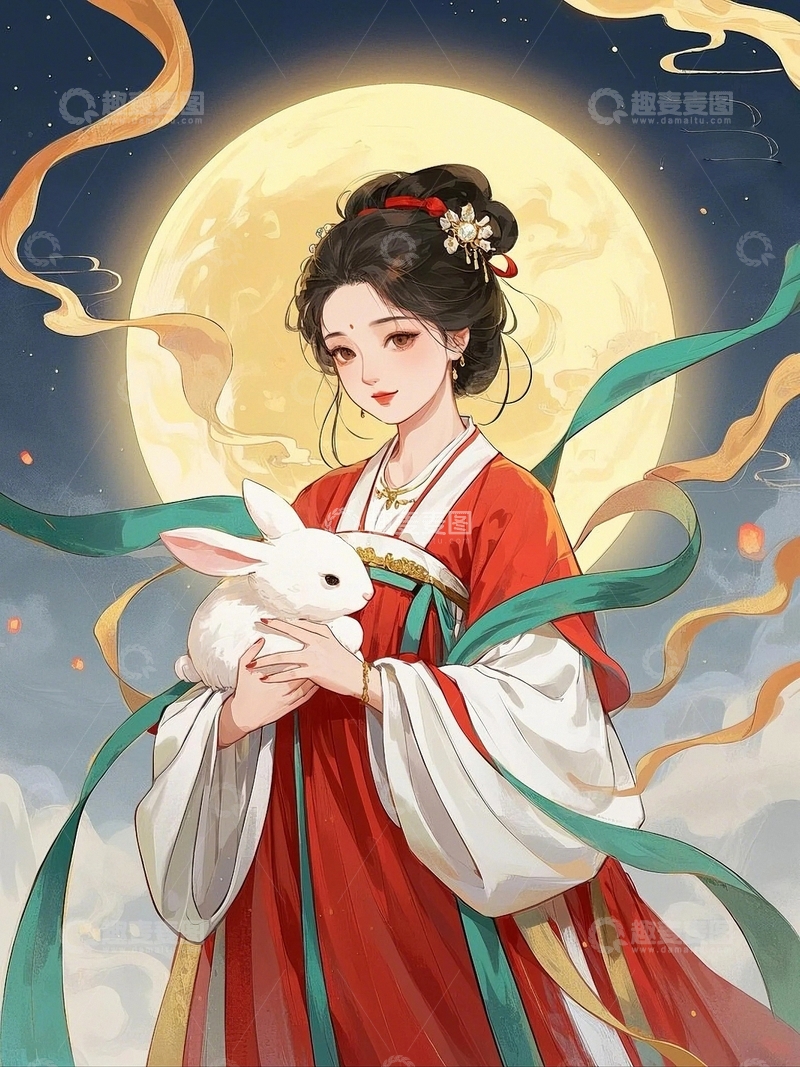 高清大图下载【趣麦麦图】中秋节嫦娥人物37