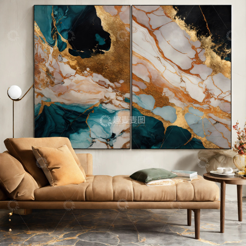 高清大图下载【趣麦麦图】抽象大理石纹理AI壁纸高清图片背景素材1