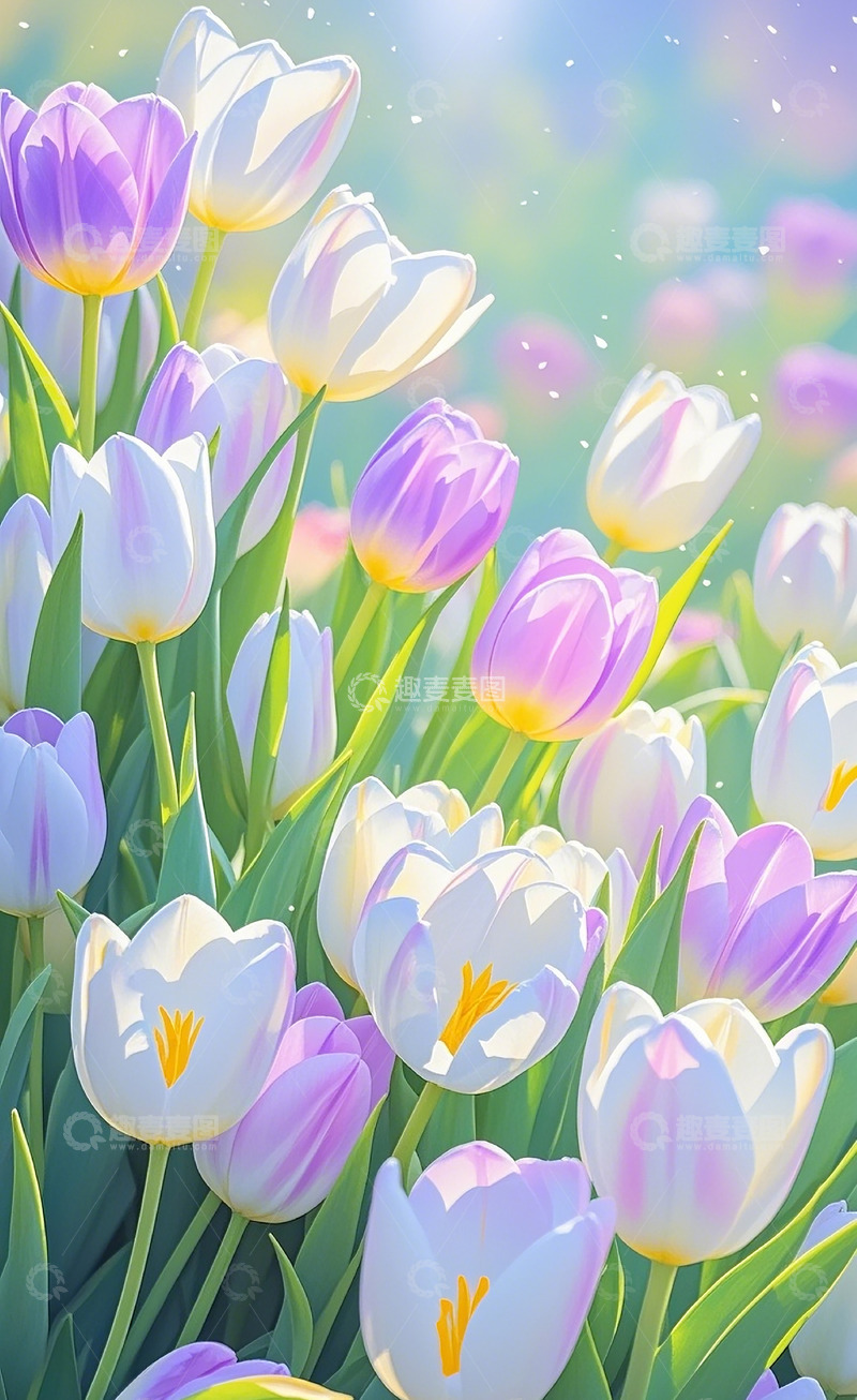 高清大图下载【趣麦麦图】郁金香插画5