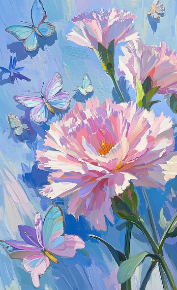 康乃馨油画1