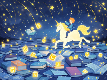 六一儿童节梦幻插画