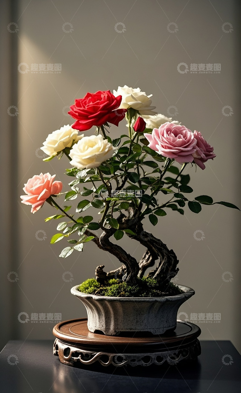 高清大图下载【趣麦麦图】玫瑰盆栽2