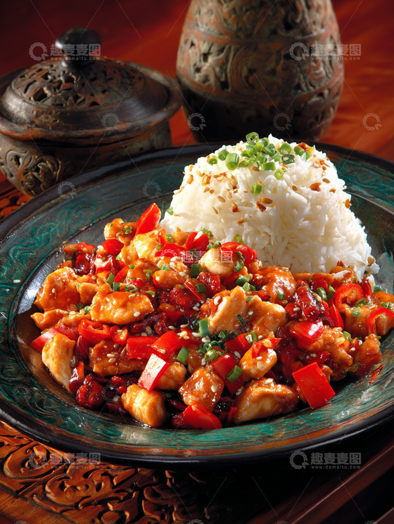 高清大图下载【趣麦麦图】宫保鸡丁盖饭2