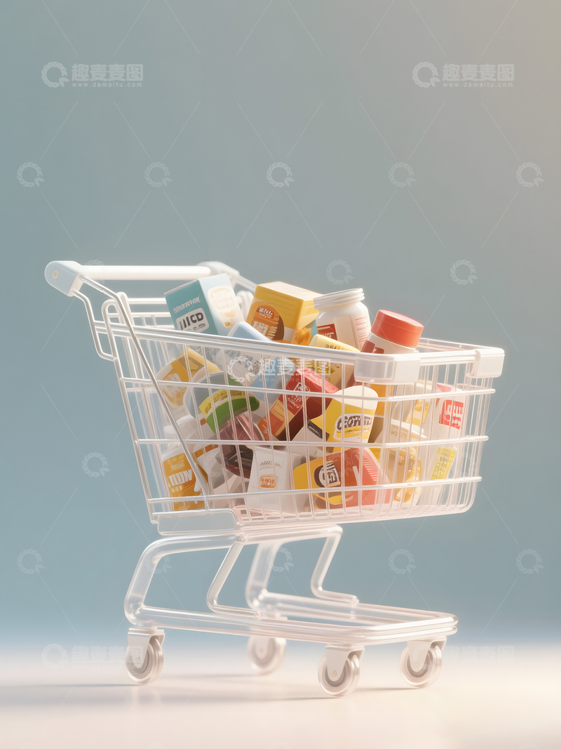 高清大图下载【趣麦麦图】购物车10
