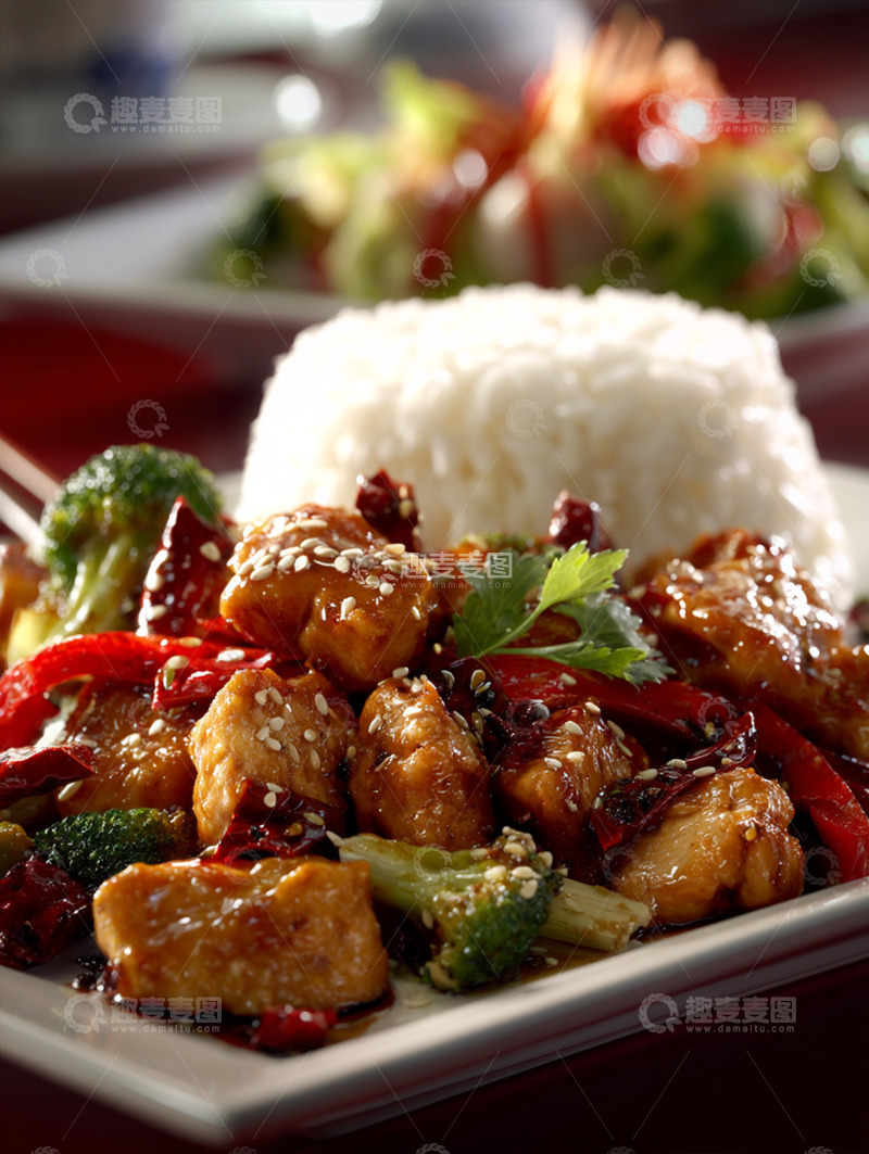 高清大图下载【趣麦麦图】宫保鸡丁盖饭4