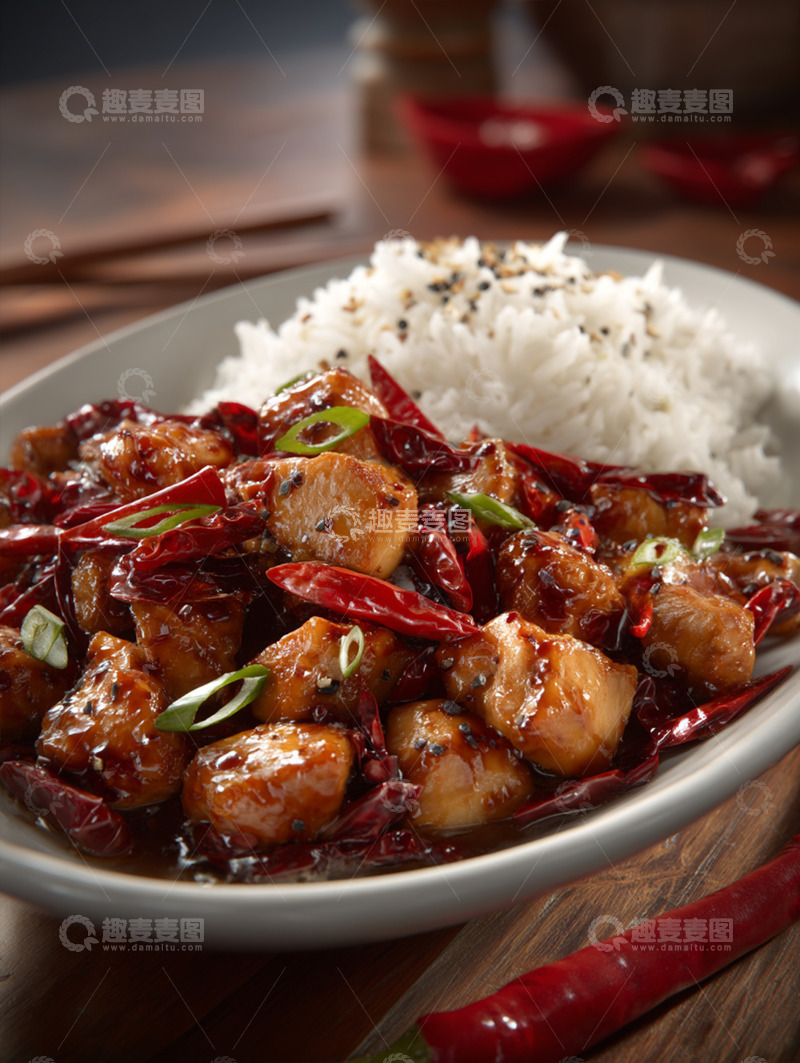 高清大图下载【趣麦麦图】宫保鸡丁盖饭3