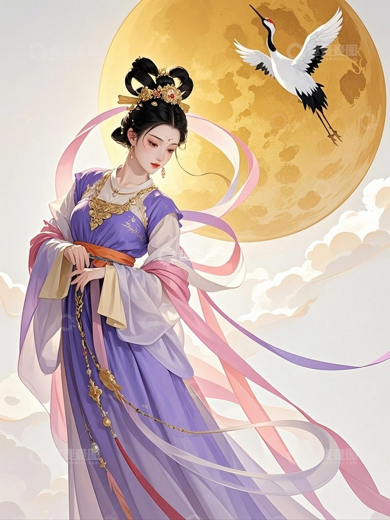 高清大图下载【趣麦麦图】中秋节嫦娥人物26