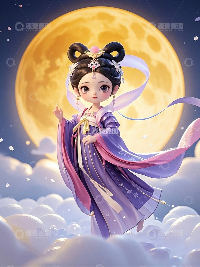 高清大图下载【趣麦麦图】中秋节嫦娥人物23