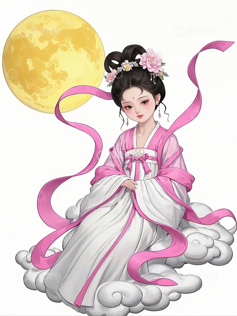 高清大图下载【趣麦麦图】中秋节嫦娥人物2