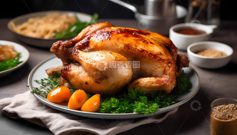 高清大图下载【趣麦麦图】特色美食烤鸡美食摄影3