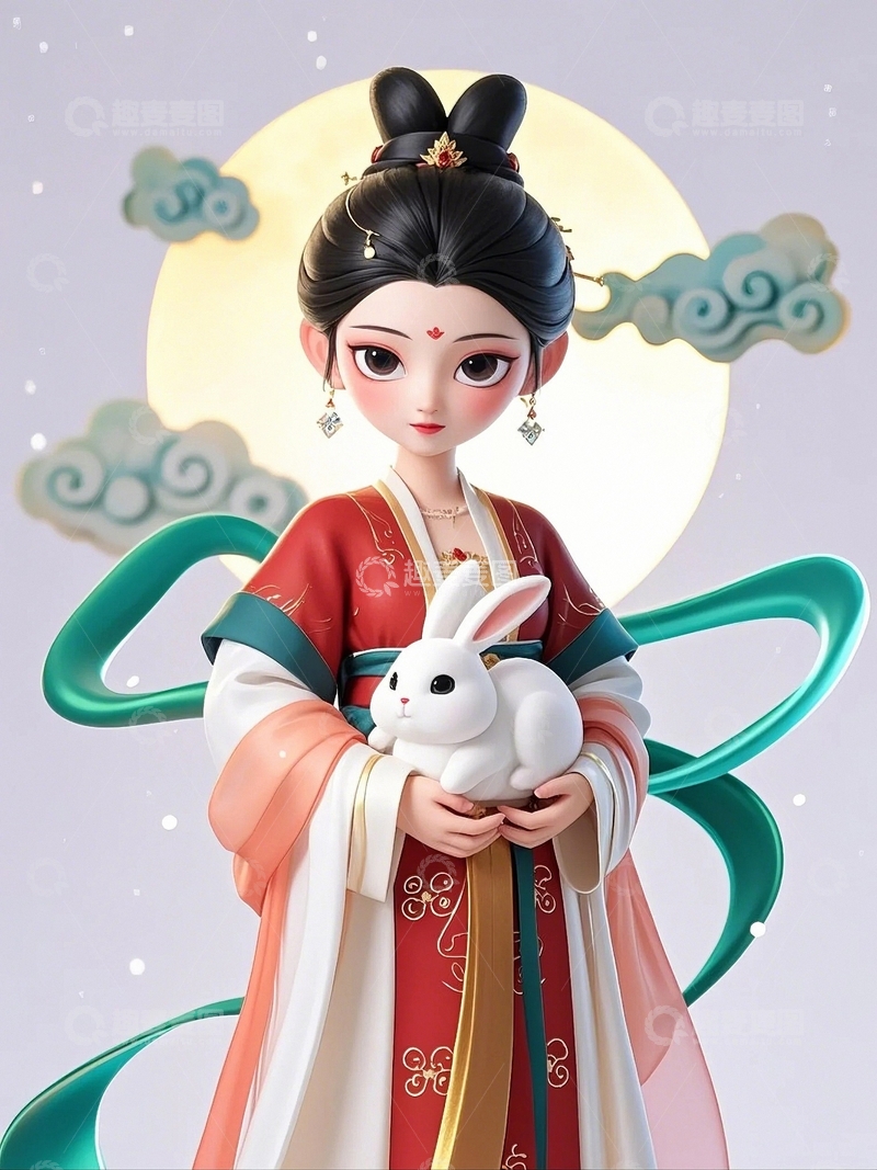 高清大图下载【趣麦麦图】中秋节嫦娥人物27