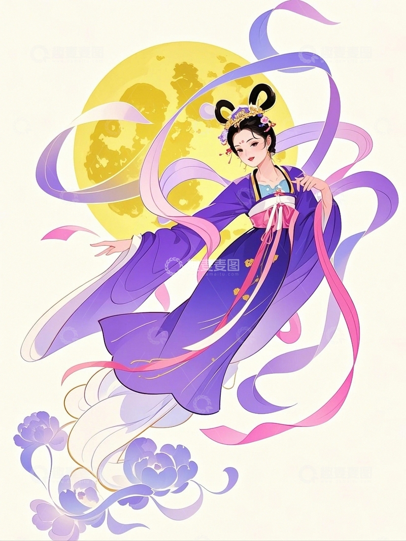 高清大图下载【趣麦麦图】中秋节嫦娥人物12