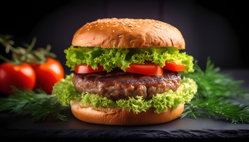 快餐美味的汉堡美食摄影