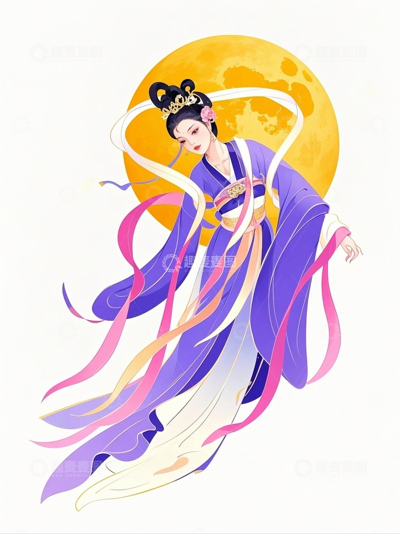 高清大图下载【趣麦麦图】中秋节嫦娥人物10