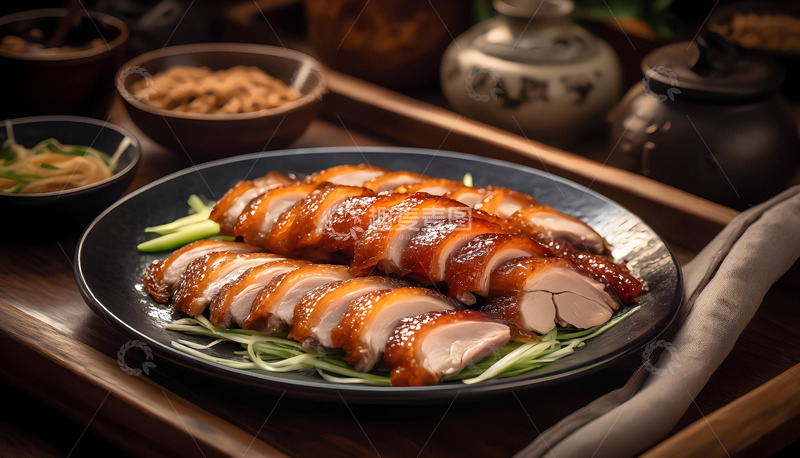 高清大图下载【趣麦麦图】特色地域美食北京烤鸭美食摄影