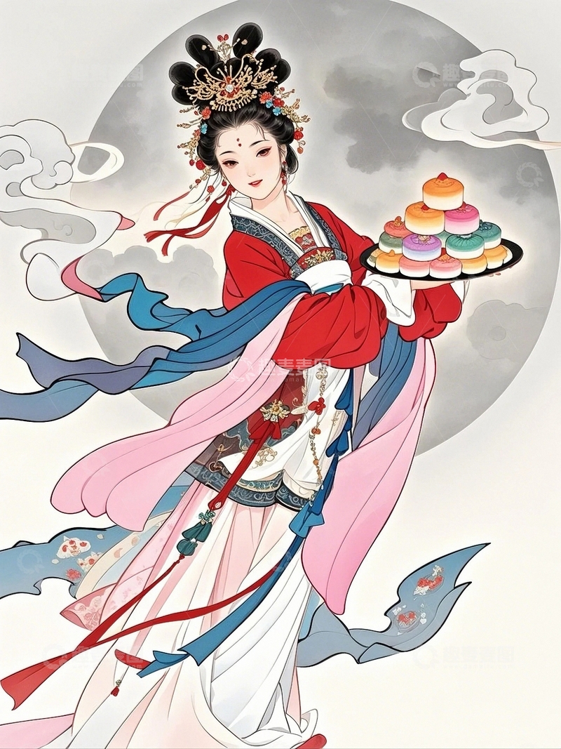 高清大图下载【趣麦麦图】中秋节嫦娥人物20