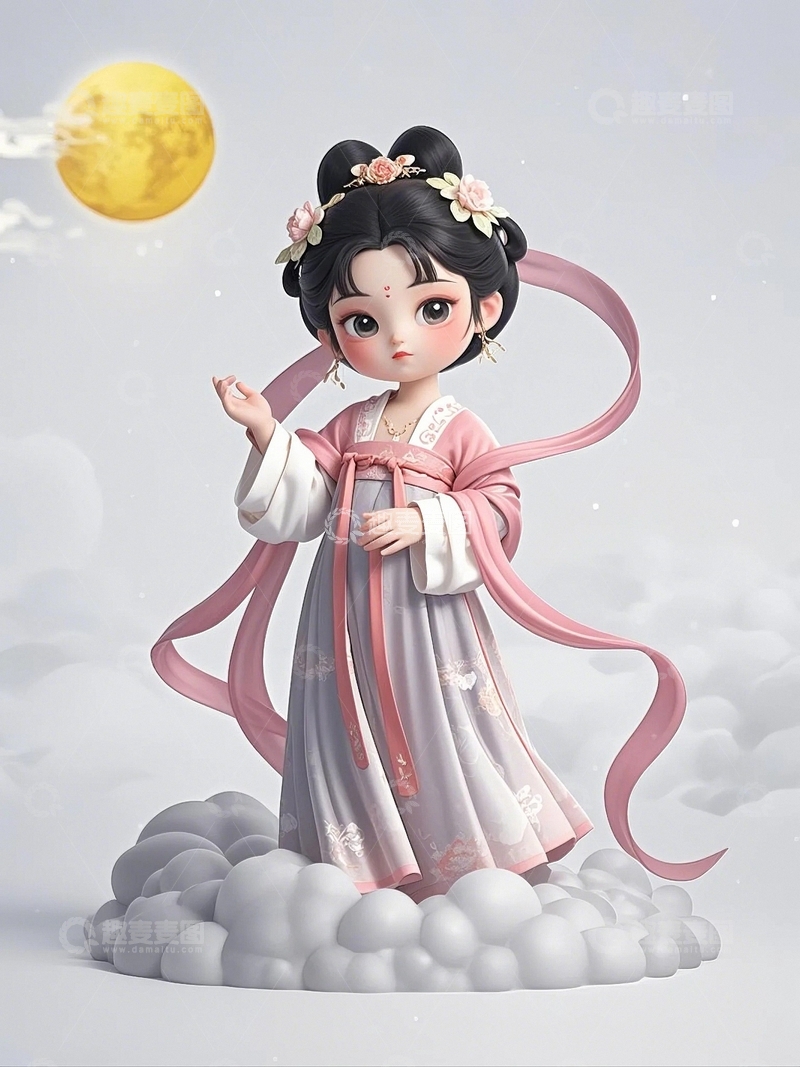 高清大图下载【趣麦麦图】中秋节嫦娥人物7