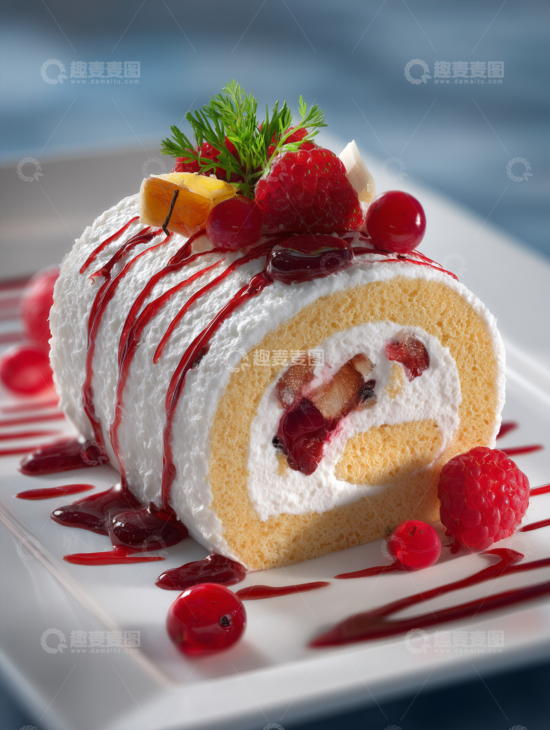 高清大图下载【趣麦麦图】甜品蛋糕卷瑞士卷摄影图21