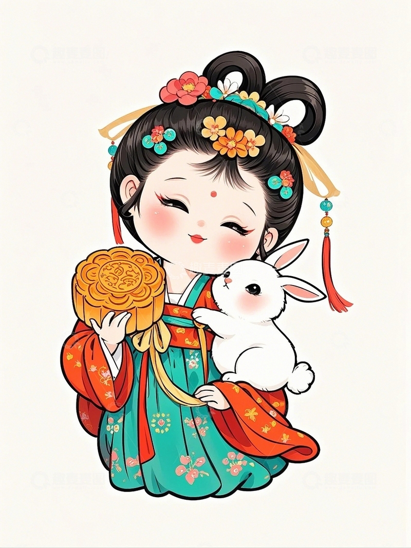 高清大图下载【趣麦麦图】中秋节嫦娥人物17