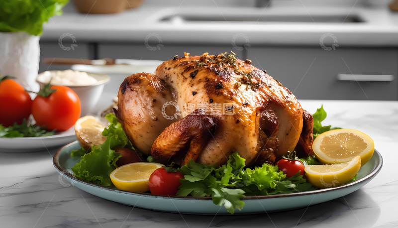 特色美食烤鸡美食摄影1