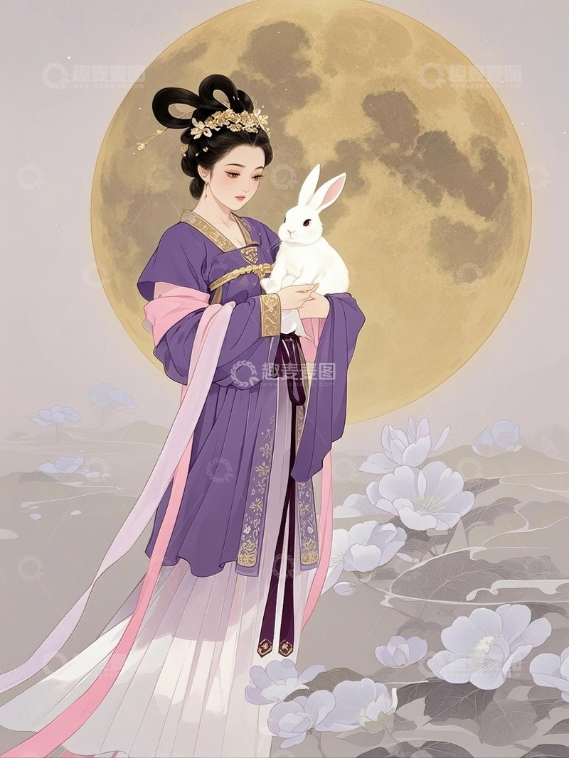 高清大图下载【趣麦麦图】中秋节嫦娥人物4