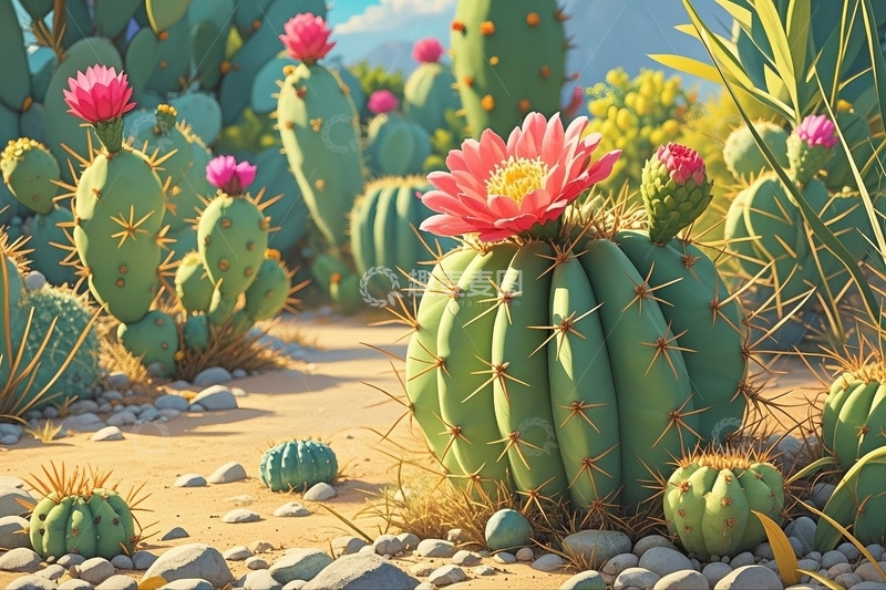 高清大图下载【趣麦麦图】水彩插画仙人掌3