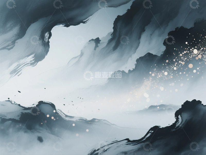 水墨粒子特效背景1