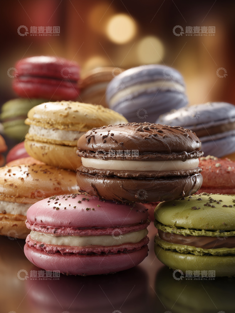 高清大图下载【趣麦麦图】马卡龙甜点摄影图11