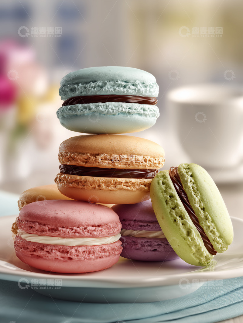 高清大图下载【趣麦麦图】马卡龙甜点摄影图4