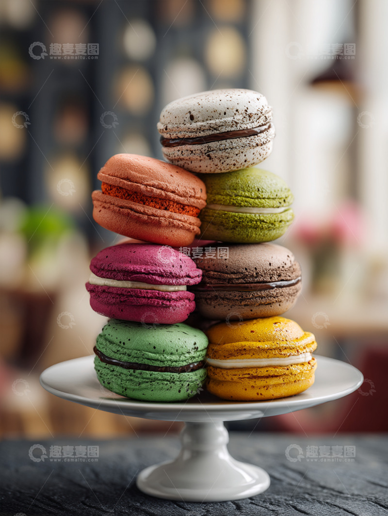 高清大图下载【趣麦麦图】马卡龙甜点摄影图6