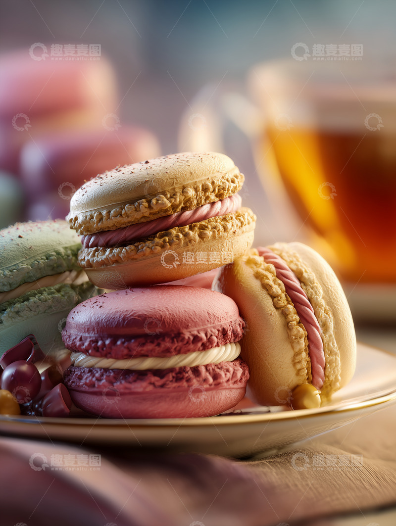 高清大图下载【趣麦麦图】马卡龙甜点摄影图12