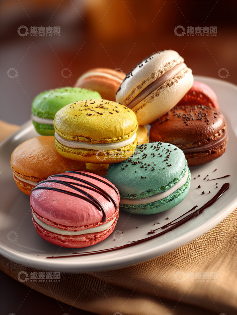 高清大图下载【趣麦麦图】马卡龙甜点摄影图5