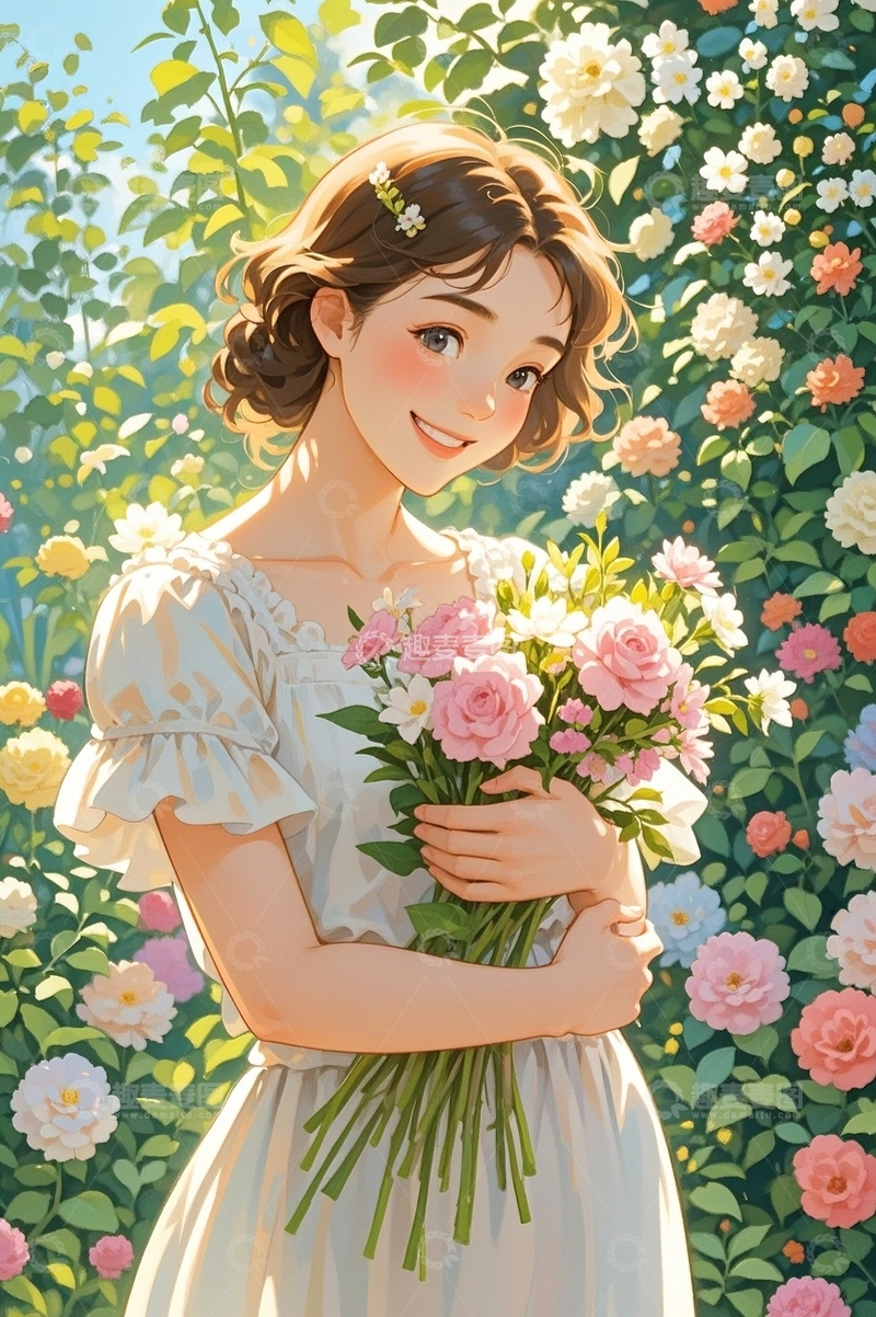 高清大图下载【趣麦麦图】母亲节妈妈鲜花花束9