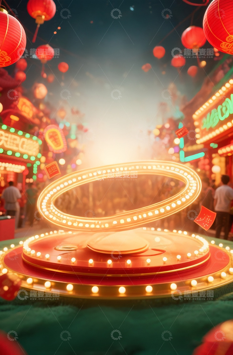 618电商促销海报喜庆红色灯笼1