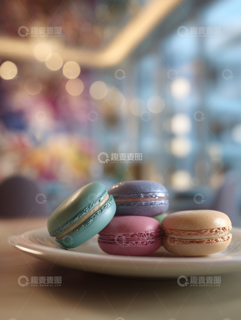 高清大图下载【趣麦麦图】马卡龙甜点摄影图3