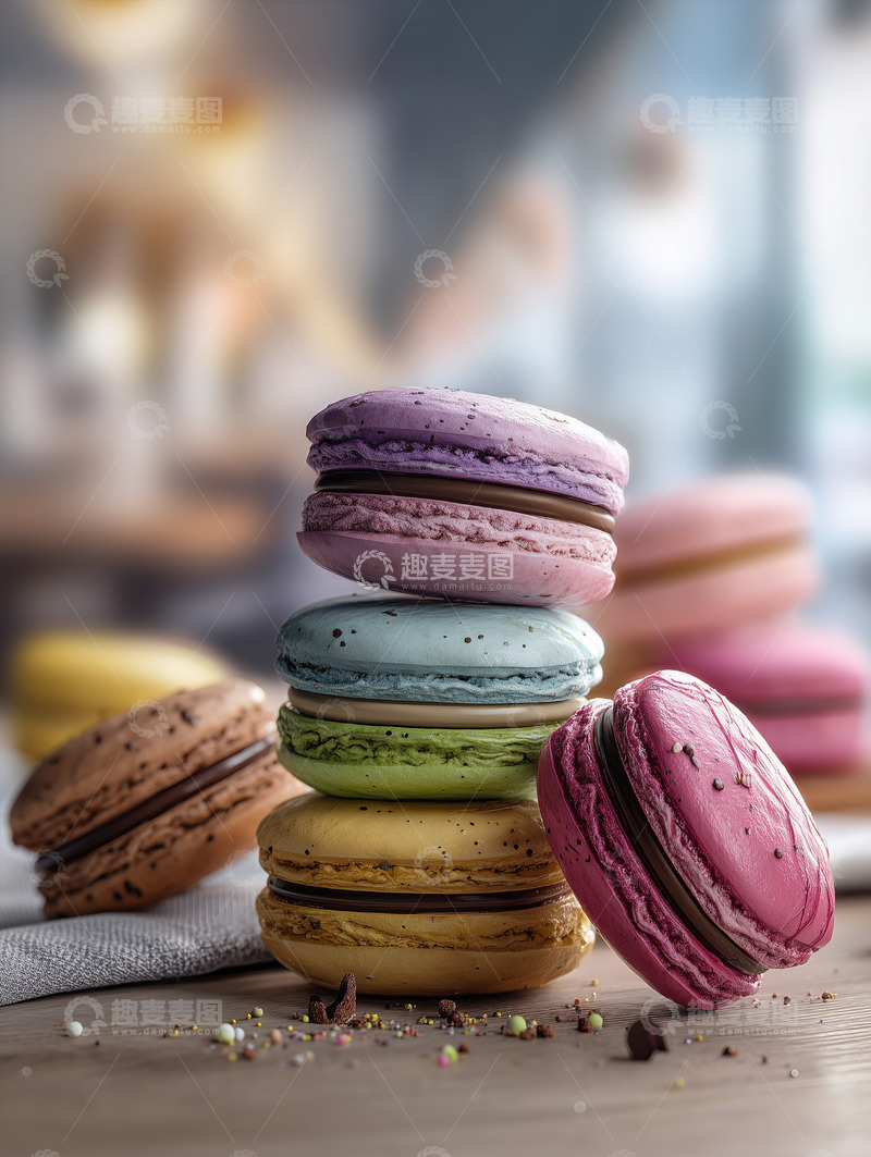 高清大图下载【趣麦麦图】马卡龙甜点摄影图32