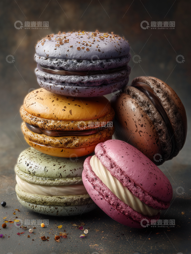 高清大图下载【趣麦麦图】马卡龙甜点摄影图25