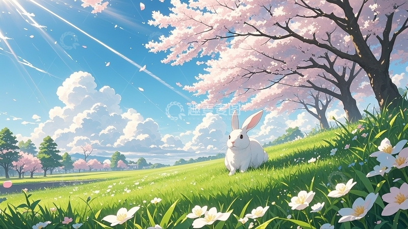 高清大图下载【趣麦麦图】樱花树樱花背景8