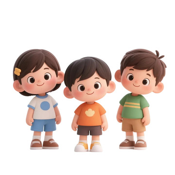 3-10岁卡通可爱小孩