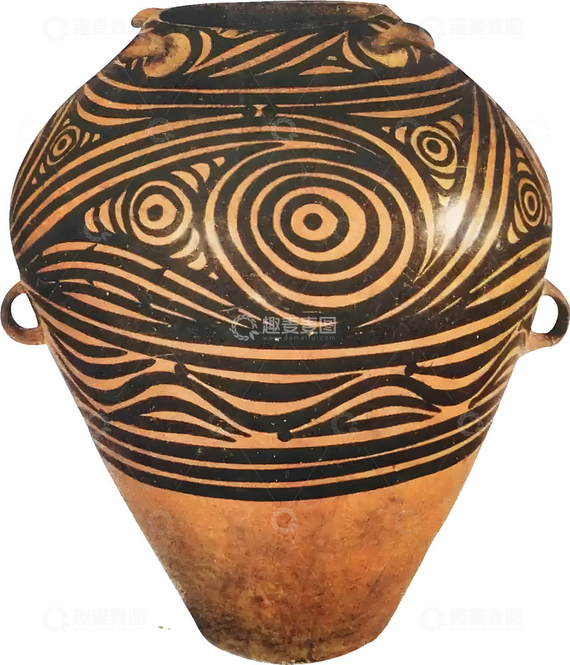 高清大图下载【趣麦麦图】创意彩陶装饰品摆设