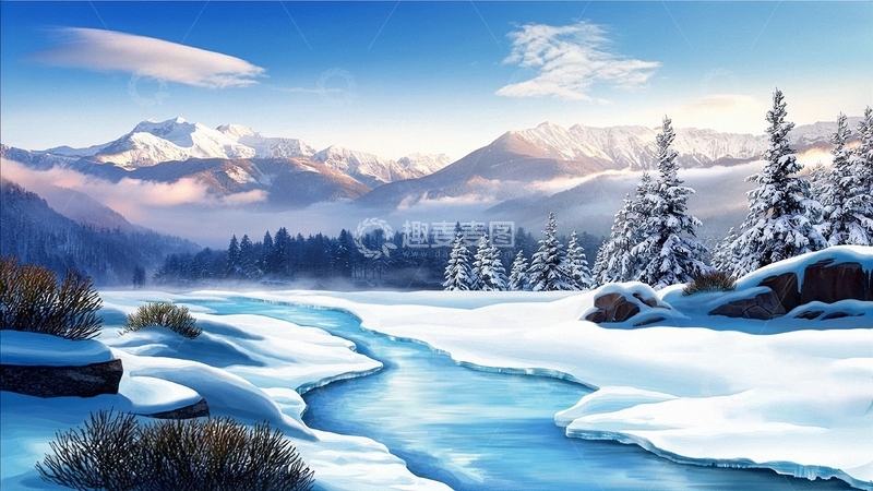 高清大图下载【趣麦麦图】冬季冬天大雪风景14