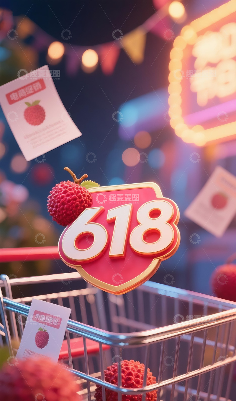 618电商促销图荔枝生鲜水果1
